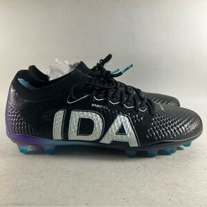 Black and Purple Athletic Shoes with Textured Toe Cap